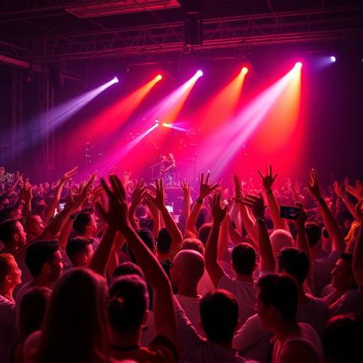 Foule en d√©lire lors d'un concert de musique pop